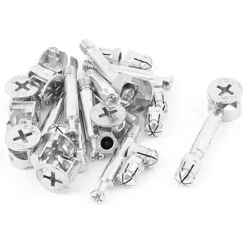 UXCELL Furniture Cabinet Fixing Screw Locking Cam Bolt Nut Fitting 10 Sets For Panel Office Connecting Of Your Panel Furniture