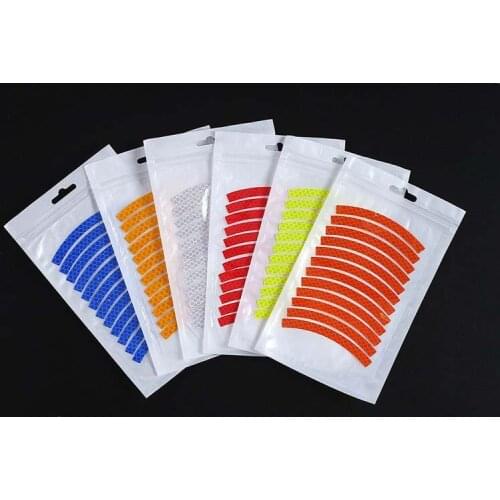 Bicycle Reflective Tape Wheel Decals Safety MTB Bike Reflective Stickers Cycling Wheel Adhesive Strips Bike Accessories BC0194