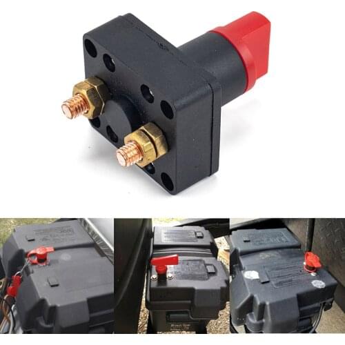 Car Battery Disconnect Switch 12V 24V Red Key Battery Disconnect Isolator Cut Off Main Kill Switch 200A For Car Boat RV Repair
