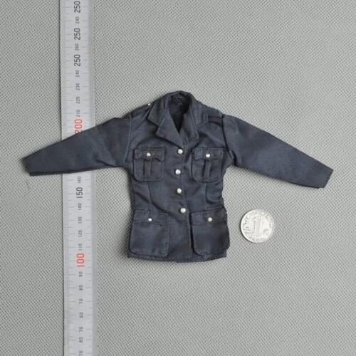1/6 Deep Blue Military Tactical Shirt Uniform Tops Models for 12''Action Figures Accessories