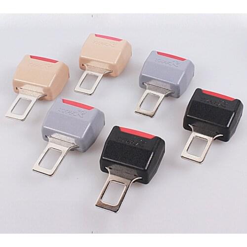 1pcs Top Quality Universal Car Seat Belt Clip Extender Plug Auto Seat Belt Plug Black Gray Beige