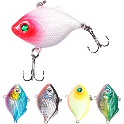 1PCS Fishing Lures Hard Plastic VIB Artificial Vibration Bait 4.5cm/8.8g with Treble Hooks Crankbait carp Fishing Tackle