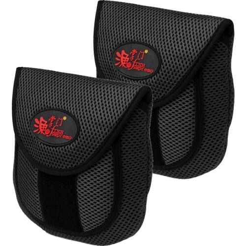 2pcs Spinning Casting Fishing Reel Bag Cover Protective Case Outdoor Fishing Bag Black Fishing Tackles