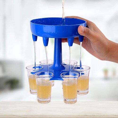 6 Shot Glass Dispenser and Holder Multiple Shot Glass Dispenser for Filling Liquids Cocktail Shot Dispenser