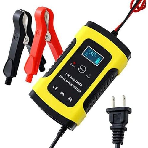 Automatic Intelligent Pulse Repair Charger 12V 6A For Lead Acid AGM GEL Dry Wet Lead Acid Battery 4AH-100AH