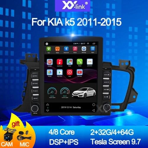 9.7" tesla Vertical Style screen 4G+64G DSP For Kia K5 Optima 2011-2015 Android Car Radio Multimedia Navigation no 2 din