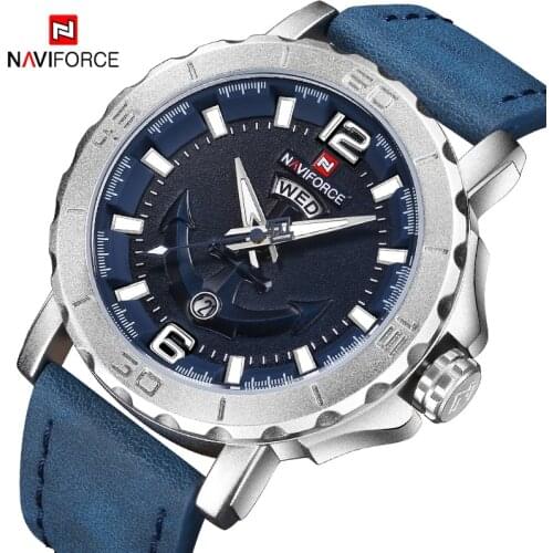 NAVIFORCE Men Watches Analog Date Clock Quartz Watch Men Army Military Wristwatch Luxury Brand Men Sport Wristwatches Relogio