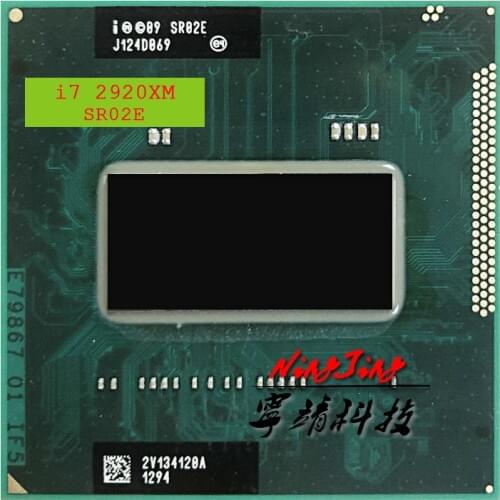 Intel Core i7-2920XM i7 2920XM SR02E 2.5 GHz Quad-Core Eight-Thread CPU Processor 8M 55W Socket G2 / rPGA988B