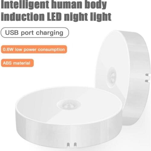 6 LED Motion Sensor Lights Wireless Cabinet Stair Human Body Induction Auto On/Off USB Rechargeable Lamp Magnetic Night Lights