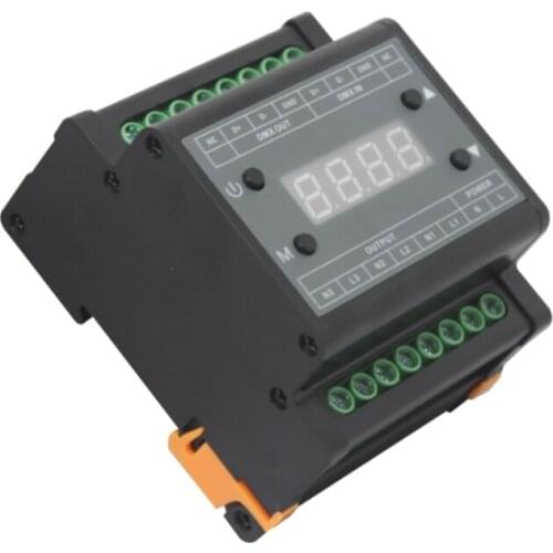 DMX302 DMX triac dimmer led brightness controller AC90-240V 50Hz/60Hz high voltage 3 channels 1A/channel
