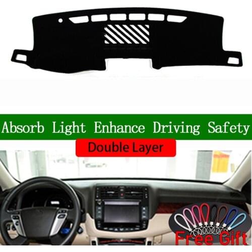 Double Layer Car Stickers For Toyota crown 2010 2011 2012 Dashboard Cover Car Accessories Interior Anti-UV Car Decals