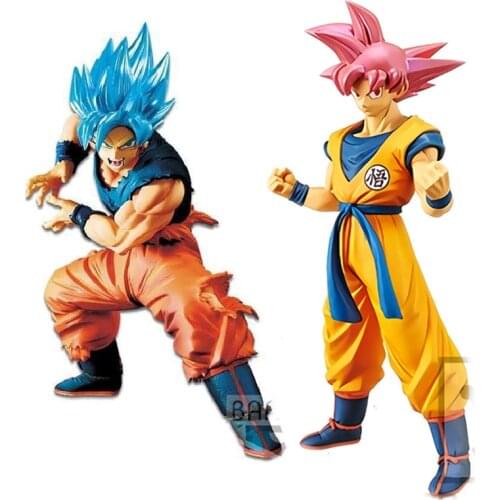 Dragon Ball Z Son Goku Anime Figure Red Blue Hair Goku PVC Figurine SSJ Super Saiyan Figural Juguetes Model DBZ Statue Toys Doll