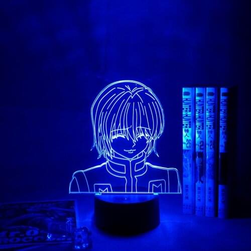 Hunter X Hunter Kurapika Figure Lamp Acrylic Night Light Anime Gift for Kid Bedroom Decor Lighting Childrens Room Nightlight