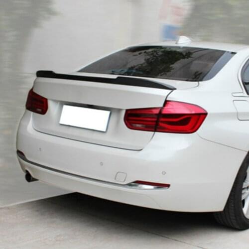 Use For BMW 3 Series F30 Spoiler 2013--2018 Year Glossy Real Carbon Fiber Rear Wing Cs Style Sport Accessories Body Kit