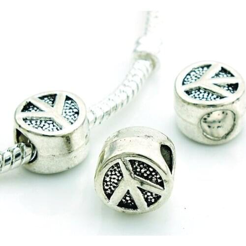 JINGLANG 20pcs/lots Newly Fashion Alloy Loose Beads Fit European Bracelets DIY Jewelry Accessories