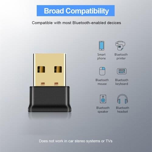 Kebidumei Realtek 8761 USB Bluetooth Dongle Adapter 5.0 for PC Computer Speaker Wireless Mouse Bluetooth Music Audio Receiver