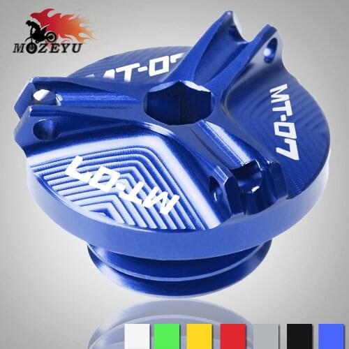 Motorcycle M20*2.5 CNC Engine Oil Filter Cup Plug Cover Screw For YAMAHA MT07 MT-07 MT 07 FZ-07 FZ07 FZ 07 2014 2015 2016 2017