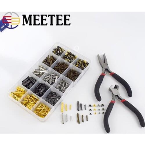 1set Metal Zipper Double Open Latch Repair Kits Tool for 3# 5# 8# Zipper Non-slip Stopper DIY Coat U Shape Top Stop Replacement