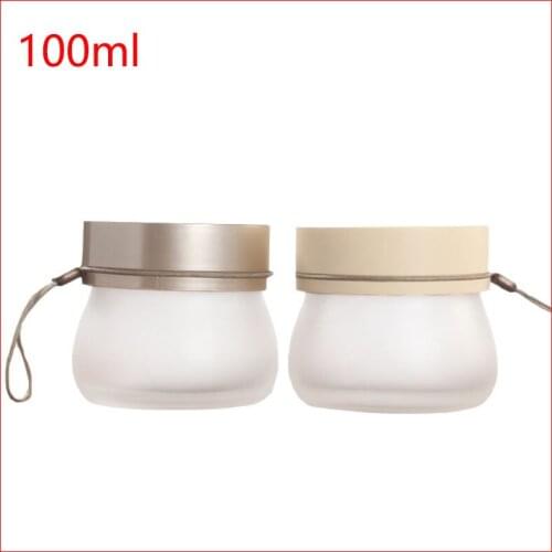 100g clear/transparent frosted glass cream jar 100ml cosmetic/eye cream/mask cream container Refillable Bottles 100PCS/LOT