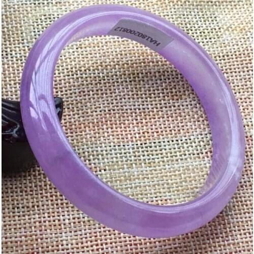 Certified (Grade A) Natural Lavender Jadeite JADE Bracelet Bangle