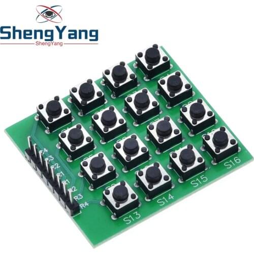 ShengYang 4x4 Matrix 16 Keypad Keyboard Module 16 Button Mcu for Arduino