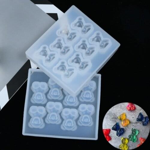 Cute Bear Sugar Silicone Mould for Crystal Resin Epoxy Mold Jewelry Pendant Diy Handmade Crafts