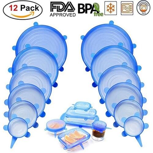 Silicone Covers Adaptable Silicone Lids For Kitchen Microwave Cover Silicone Caps For Food Fresh Cover Kitchen Cookware