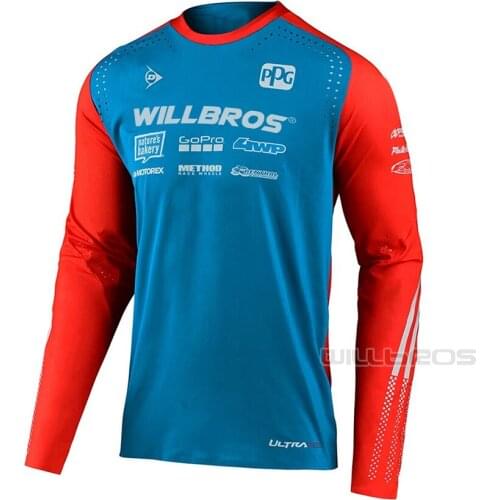 Scooter Street Moto Long Sleeve Motocross Motorbike Summer T-shirt Willbros Mountain Bicycle Racing Jersey