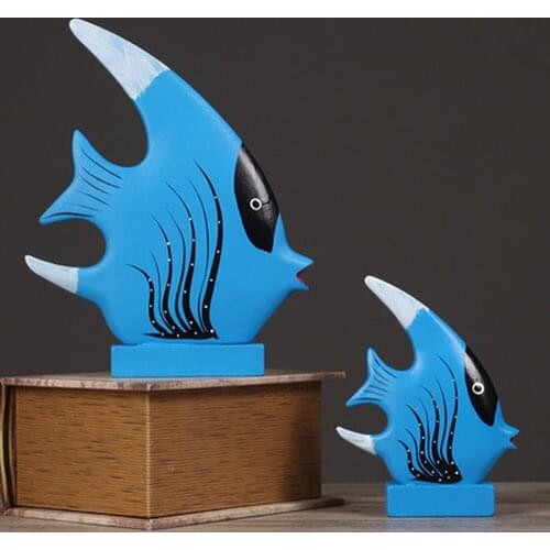 MEDITERRANEAN MINIMALIST WOODEN HANDICRAFTS LOVERS FISH KISS FISH ACCESSORIES HOME LIVING ROOM ANIMAL ACCESSORIES LU530323