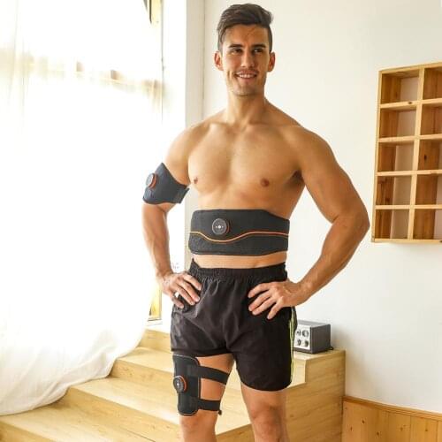 EMS Wireless Muscle Stimulator Trainer Smart Fitness Abdominal Training Electric Weight Loss Stickers Body Slimming Belt Unisex