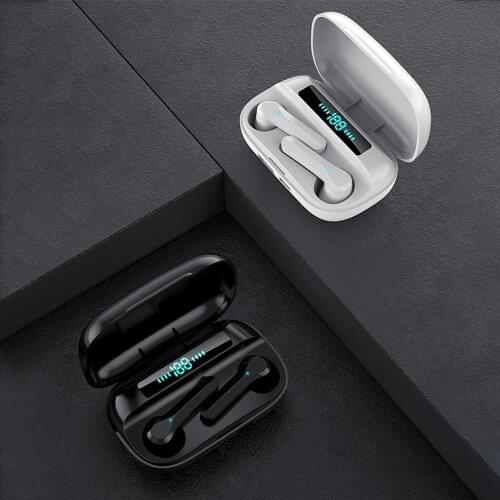 TWS K12 Wireless Bluetooth 5.0 Earphones Rechargeable Digital Display Noise Reduction Sport Earbuds For IOS Android System Phone