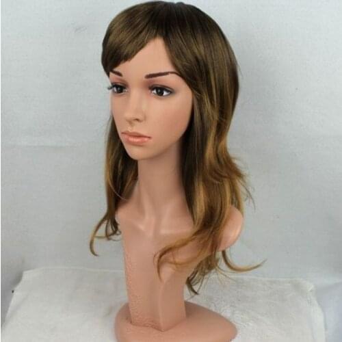 High quality Realistic Plastic female mannequin dummy head with hair manikin heads