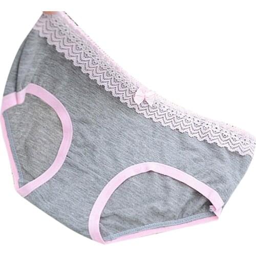 Womens Girls' Menstrual Period Panties Fashion Bowknot Lace Cotton Panties Briefs Underpants Intimates Cotton Underwear