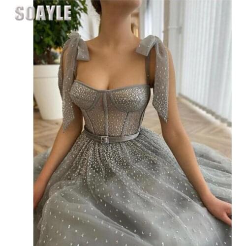 Prom Dresses Long for Women Spaghetti Straps Silver Party Dress Sequin Plus Size 2021 Dress Formal Tulle 16 Girl Prom Dress