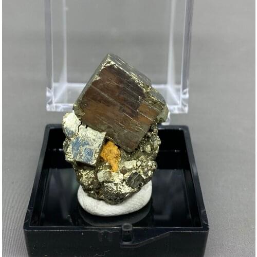 100% Natural rare Shiny pyrite mineral specimen stones and crystals healing crystals quartz box size 3.4cm