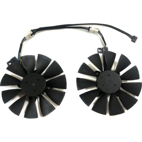 2pcs/set 87mm FDC10U12S9-C EX-RX570 GTX 1060/1070 DUAL GPU Cooler Fan For ASUS AREZ-EX-RX570-8G/4G Video Graphics Card Cooling