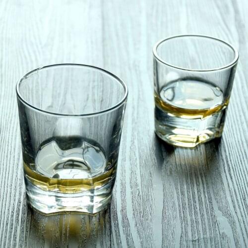 2 Pcs/lot classical transparent fashion whiskey wine glass party pub wine drinking glass cups 200901-43