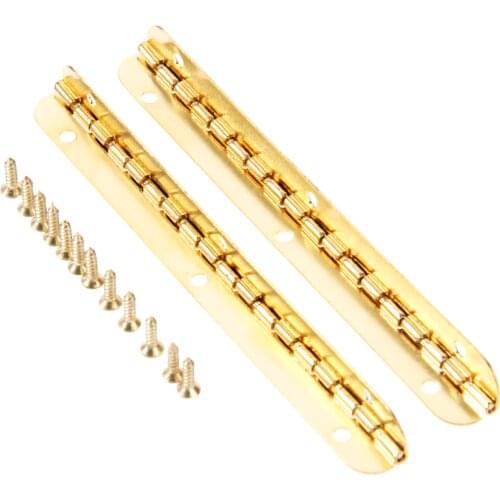 2pcs/lot Golden Metal Hinges 100m*9mm Mini Long gold Hinge Furniture Hardware Cabinet Jewelry Box Wooden Case Antique Vintage