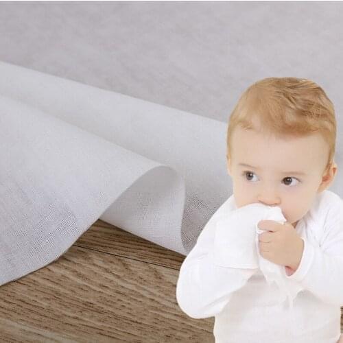 60S Combed Cotton Semi-Bleached Fabric Double Layer Gauze Fabric For Baby Saliva Towel And Pajamas Protective Cloth W3000359