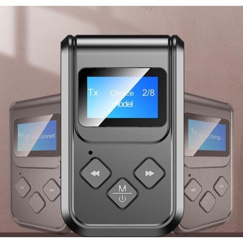 80% Off T15 3.5mm Jack Bluetooth 5.0 LCD Display Aux Audio Receiver Transmitter Adapter