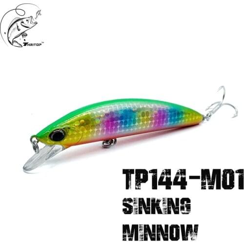 90MM 28G Thritop High Quality Minnow Fishing Lures TP144 Artificial Bait Pike Bass Sinking Wobbers Crankbaits