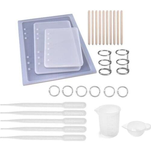 A5 A6 A7 Notebook Cover Silicone Mould for Jewelry Resin Mold Tools Set Diy Handmade Crystal Epoxy Resin Molds