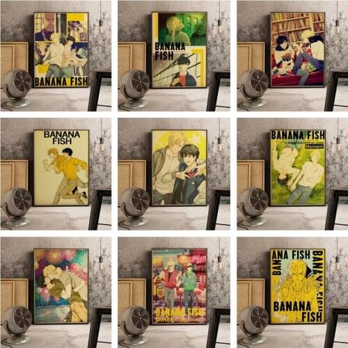 5D Diamond Painting Japanese Anime Banana Fish Retro Full Drill Square Cross Stitch Rhinestone Mosaic Embroidery Home Decor