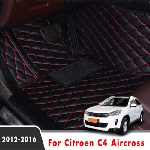 Car Floor Mats For Citroen C4 Aircross 2016 2015 2014 2013 2012 Auto Leather Carpets Custom Easy Install Interior Foot Pads Rugs