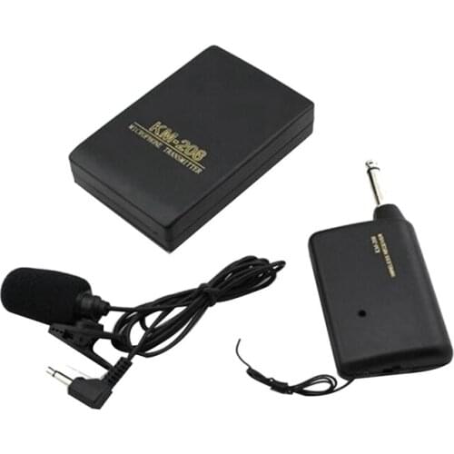 Wireless microphone Collar Clip-On Portable Lavalier Neck Mic System with FM Transmitter Receiver Lapel Clip Mic microphone