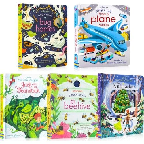 Usborne 3D Flap Picture Books Peep Inside English Educational Baby Children Reading Book Learning Toys For 3-6 Years Old