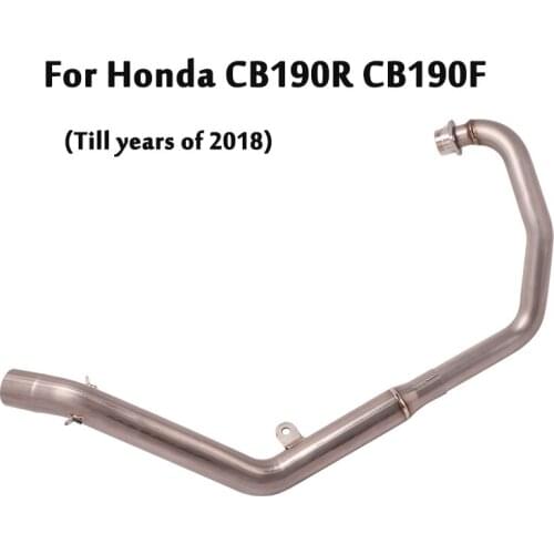 For Honda CB190R CB190F Titanium Alloy Front Link Pipe Exhaust System Connecting Tube Section Slip On Modified Motorcycle