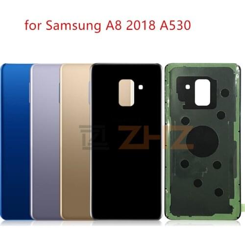 For SAMSUNG Galaxy A8 A530 2018 Back Battery Cover Door Rear Glass Housing Case Replace For SAMSUNG A530 Battery Cover