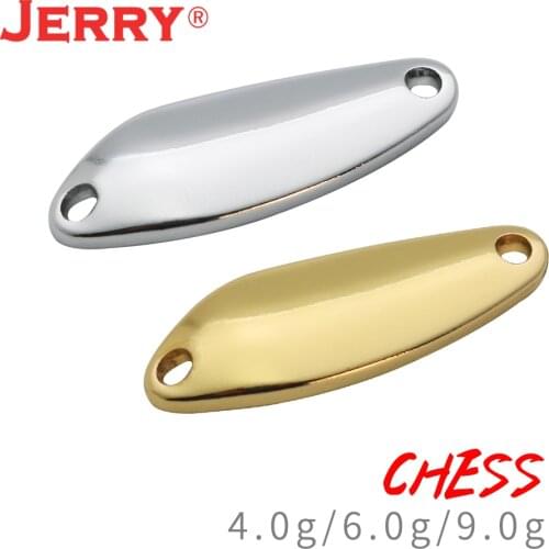 Jerry Chess Unpainted Spoon Lures 4g 6g 9g Perch Bass Artificial Glitter Fishing Lures Lake stream River Reservoir pond Metal