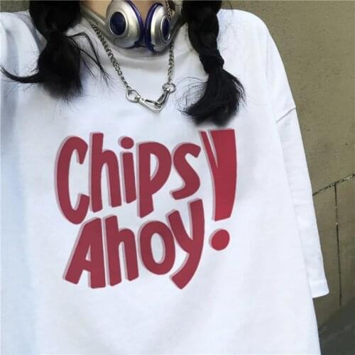 Oversized T-Shirt Women Tops T shirt Round Collar Summer Loose Sleeve Letter Print Casual Harajuku Punk Streetwear tees Shirt